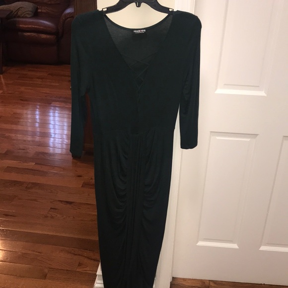 Long Hunter Green Dress - Picture 4 of 10
